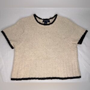 The Limited Sz L Lambs Wool and Angora Rabbit Hair Sweater Shirt Y2K Crop Top